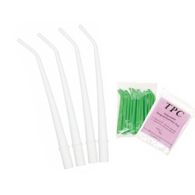 China Standard Size TPC Disposable Evacuator Tips Plastic Dental Matrials Large Opening Eco-friendly With Plastic Bag Packing for sale