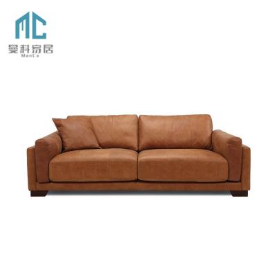 China Extended Top Cowhide 3 Grain Genuine Leather 2 1 Recliner Design Luxury Sectional Living Room Furniture Modern Leather Sofa Set for sale