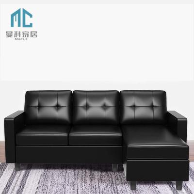 China Reclining Furniture Modern Leather Sleeper Double Seats L Shape Living Room Sofa for sale