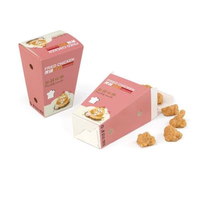 China Disposable Customized Paper Packaging Food Grade Bento Fried Chicken Popcorn Paper Boxes For Sale for sale