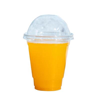 China New 16oz 20oz Single Wall Disposable Clear PET Plastic Cold Drink Cup for sale