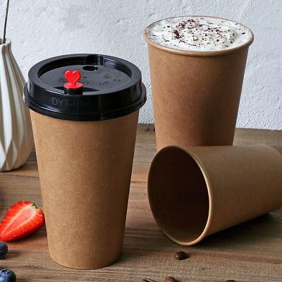 China Factory Sale Brown Kraft Paper Soup Cup Togo Soup Containers Restaurant Takeaway Disposable Chinese Soup Bowl for sale