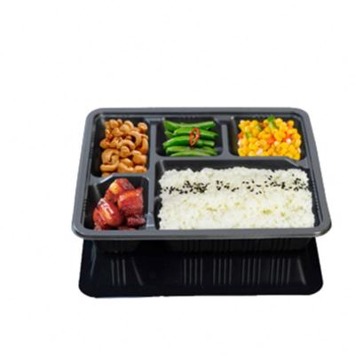 China 2021 Customs Disposable High Quality Food Take Out Packaging Compartment Plastic Lunch Box for sale