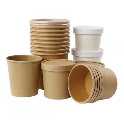 China Biodegradable PLA Salad Paper Bowl Ensaladera 500ml-1300ml Disposable Making Papel Wrapping Paper for sale