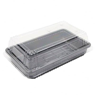 China Factory supply disposable customized cheap transparent sushi takeout cake box for sale for sale