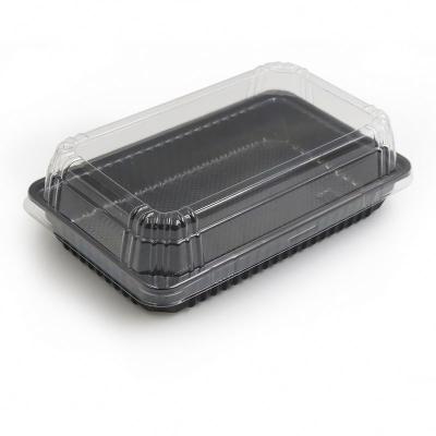 China Custom Disposable Plastic Food Container Cake Packaging Disposable Biodegradable Box for sale