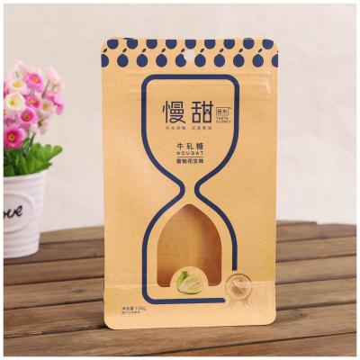 China 2021 Hot Sale Moisture Proof Clear Plastic Stand Up Pouch Salt Packaging Bag With Clear Window for sale