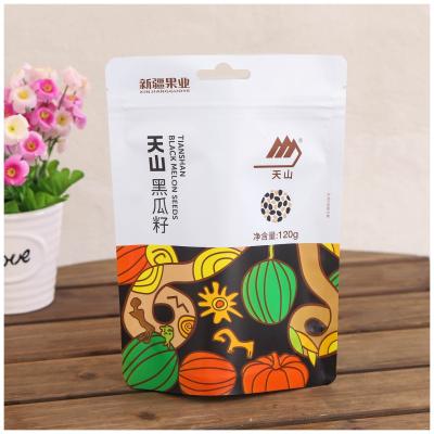 China Custom Printed Moisture Proof Matte Finished Food Packaging Plastic Bags With Backing Up Pouch for sale