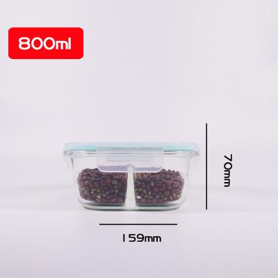 China Sustainable Glass Food Storage Containers With Improved Snap Lock Lids, Glass Meal Prep Containers Set - Airtight Lunch Containers, Microw for sale