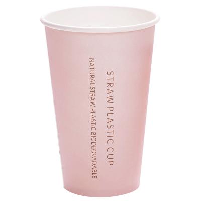 China Custom Made Disposable Printed 100% Food Grade Eco Kraft Paper Disposable Cups For Coffee Soup With Lid for sale