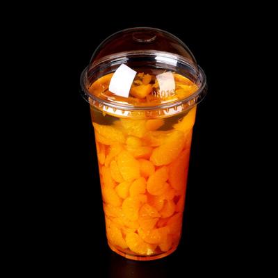 China Food Pet Fruit Juice Cup For Yogurt Smoothies Disposable Portable Clear Milkshake With Lid for sale