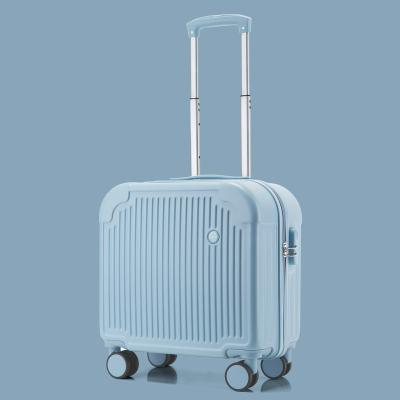 China Custom Logo Carry-on Suitcase Luggage With ABS Square Travel Suitcase Trolley Boarding Luggage for sale