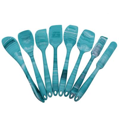 China Silicone Viable Marble Spatulas Pattern Silicone Rubber Scraper Non-Stick Marble Utensils Tool for Baking for sale