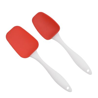 China Sustainable Cake Decorating Tools 2 Pieces Spatulas Set Cake Icing Spatula Set Cookie Baking Scraper With PP Handle for sale