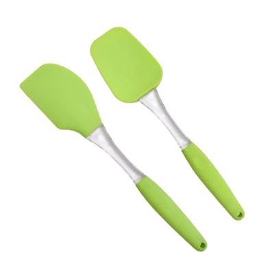 China Sustainable Size Heat Resistant Adult Silicone Cake Kitchen Baking Tools Spatula Set With Cooking Scraper for sale