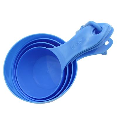 China High Quality Sustainable Plastic Measuring Cup 4 PCS Custom Cooking Tools Measuring Table Tea Spoons for sale