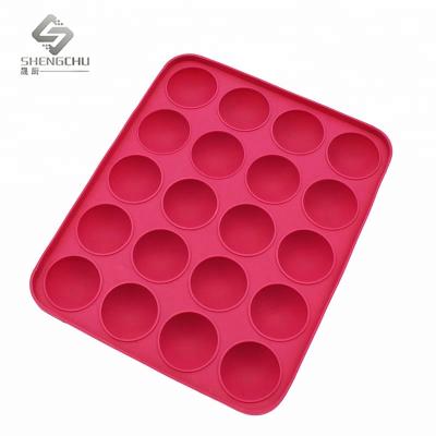 China Sustainable Cake Pops With 20 Sticks Non-Stick Muffin Chocolate Mold Silicone Ice Tray for sale