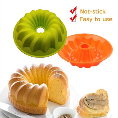 China Viable Silicone Cake Mold Mold Set Flower Form Non-Stick Baking Trays For Birthday Party DIY Tools Cup Cake Baking Molds for sale