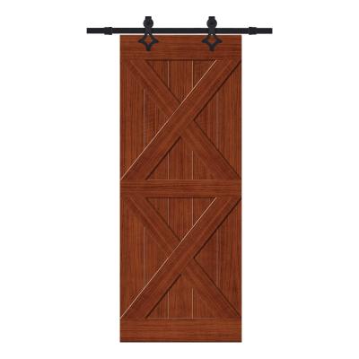 China Modern Sliding Decoration Multicolor Solid Wood Wood Painted Barn Doors Supplier for sale