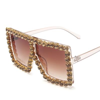 China 15 Years Experience Handmade Diamond Square Rhinestone Edged Vintage Cut Lens Sunglasses for sale