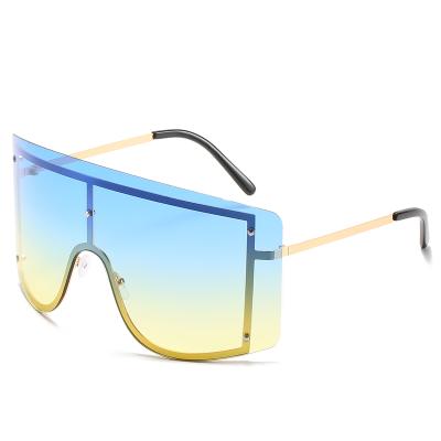 China 15 Years Experience New Fashion Personality Big Frame Cool Piece Sunshade Sunglasses Eye Protection Windproof Sunglasses for sale