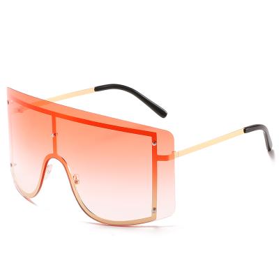 China 15 Years Experience 2021 Luxury Square Rimless Sunglasses Oversized Sun Glasses Women's Shades for sale