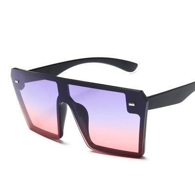 China 15 Years Experience Wholesale 2021 Low Price Big Square Oversized One Piece Lens Ocean Sunglasses for sale