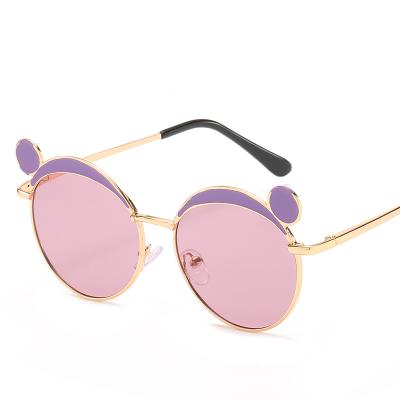 China 15 Years Experience Cute Round Eyewear Toddler UV400 Kids Sunglasses Fashion Metal Kids Ear Sunglasses for sale