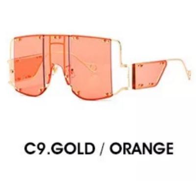 China 15 Years Experience Fashion Colorful Custom Fashion Big Frame Plastic Rivet Women Men Sun Glass Oversized Hot Selling Trendy Sunglasses Shades for sale