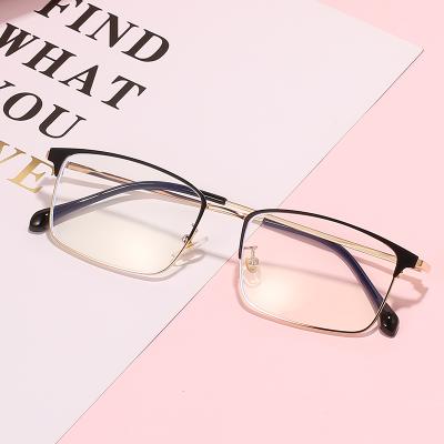 China 15 Years Experience Square Retro Metal Optical Glasses Frame Women Men Fashion Computer Glasses for sale