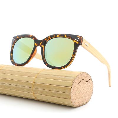 China 15 Years Experience 2022 Custom Logo Wooden Bamboo Sunglasses Mirror PC Fashion Sunglasses Sun Glasses for sale