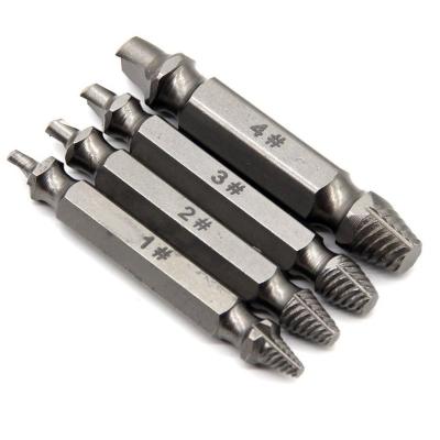 China 4pcs Screw Remover Quality Guarantee High Speed ​​Steel Damaged Double Head Snap Remove Broken Bolt Tool Damaged Screw Extractor for sale