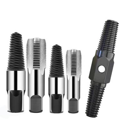 China Competitive Price 4pcs HSS Damaged Screw Remover Removal Tool Damaged Stripped Broken Bolt Stud Screw Extractor Remover Set for sale