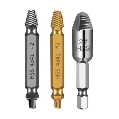 China Chinese factory price damaged screw remover 4pcs damaged broken bolt extractor set for damaged screw and broken bolt remove for sale