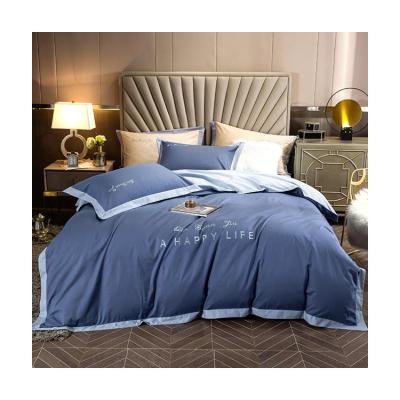 China Fashion Home Hotel Cotton Queen Nondisposable Comforter Set Embroidered Bedding Set for sale