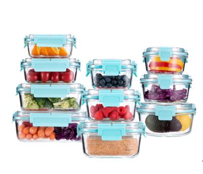 China IKOO Food Storage Container Eco-Friendly Glass Instant Container Airtight Glass Food Container Sustainable for sale