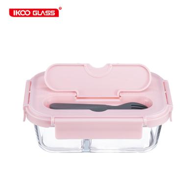 China New Item Silicone Cover Lunch Box Sustainable Meal Prep Food Storage Container With Cutlery BPA Free Vented Lid for sale