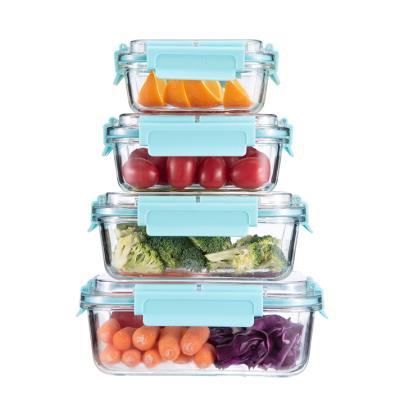 China IKOO Fashion Design Lunch Box Glass Food Storage Container Microwavable 640ml Food Bowl for sale