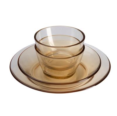 China IKOO Eco - Friendly Microwave Dinner Set Stored Safe Glass Tableware for sale