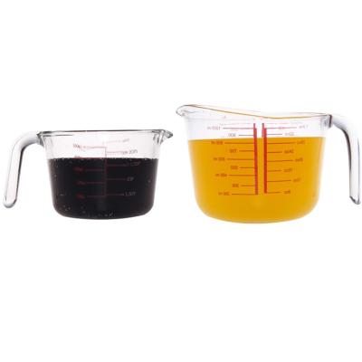 China Sustainable Glass 3-Piece Measuring Cup Set /Measuring Cups / 500Ml Glass Measuring Cup for sale