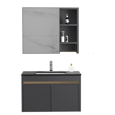 China Moisture Proof And Easy To Clean Bathroom Vanity Set Small Apartment Bathroom Vanity Cabinet Mid Century Aluminum Bathroom Cabinet for sale