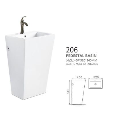 China Wholesale Modern Single Slot Manufacturers Ceramic Pedestal Wash Basin for sale