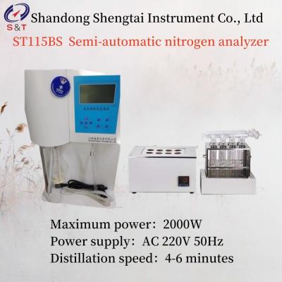 China Power 2000W Semi Automatic Kjeldahl Nitrogen Analyzer AC220V 50Hz Measurement 0.1-200mgN for sale