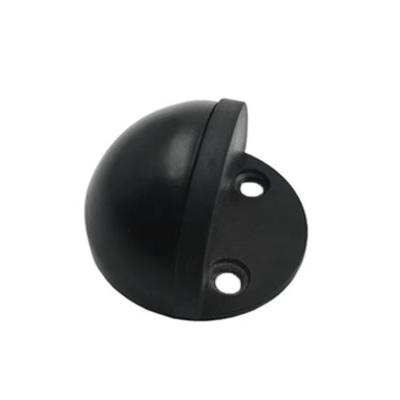 China Durable Door Stopper Round Shape Door Stopper Black And Wooden Door Stopper Wall Protector for sale