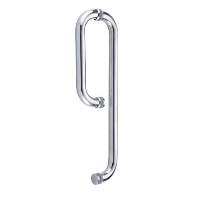 China DURABLE Glass Door Accessories 304 Series Stainless Steel Tube Sliding Glass Door Pull Handle for sale