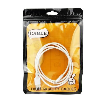 China Supplier Recyclable Zip Lock USB Cable Phone Case Packaging Clear Mylar Bag for sale