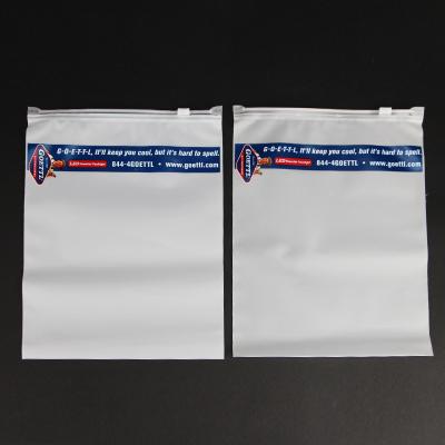 China Recyclable resealable pe zipper bag for t-shirt underwear zipper bag with blow vent for sale