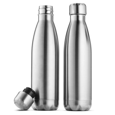 China Stocked Custom logo 500ml 18oz fashion vacuum insulated sublimation double wall stainless steel cola water bottle for sale