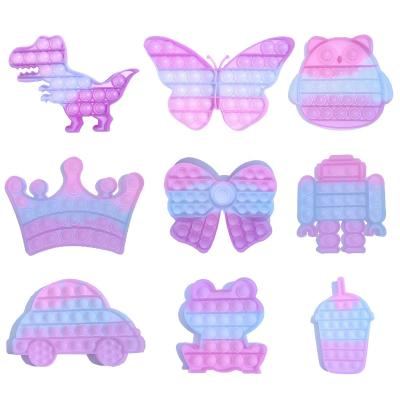 China Anti Strain Silicone Cartoon Adult Cute Funny Kids Anti Wiggles Toys UV Color Changing Wiggles Toys for sale