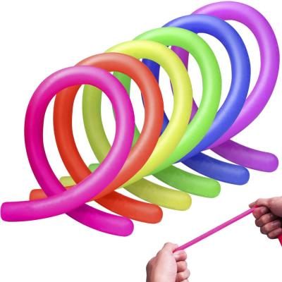 China New Antistress Conduit Adult Children Hand Squeeze Toys TPR Sensory Elastic Conduit Noodle Toy for sale